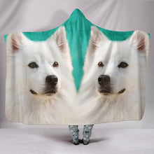 Load image into Gallery viewer, American Eskimo Dog Print Hooded Blanket-Free Shipping