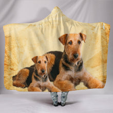 Load image into Gallery viewer, Airedale Terrier Print Hooded Blanket-Free Shipping