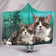 Load image into Gallery viewer, American Wirehair Cat Print Hooded Blanket-Free Shipping