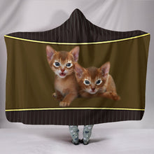 Load image into Gallery viewer, Abyssinian cat Print Hooded Blanket-Free Shipping