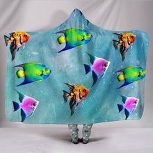 Load image into Gallery viewer, Angel Fish Print Hooded Blanket-Free Shipping