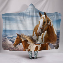 Load image into Gallery viewer, Amazing American Paint Horse Print Hooded Blanket-Free Shipping