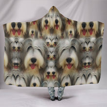 Load image into Gallery viewer, Bearded Collie Dog Lots Print Hooded Blanket-Free Shipping