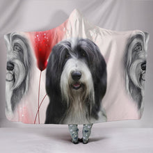 Load image into Gallery viewer, Bearded Collie Print Hooded Blanket-Free Shipping