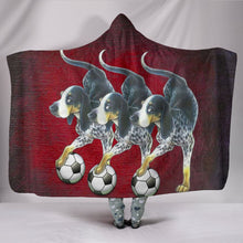 Load image into Gallery viewer, Bluetick Coonhound Dog Print Hooded Blanket-Free Shipping