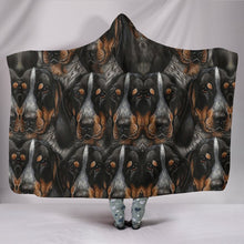 Load image into Gallery viewer, Bluetick Coonhound In Lots Print Hooded Blanket-Free Shipping