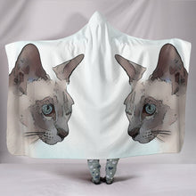 Load image into Gallery viewer, Amazing Tonkinese cat Print Hooded Blanket-Free Shipping