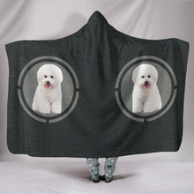 Load image into Gallery viewer, Bichon Frise Dog Print Hooded Blanket-Free Shipping