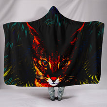 Load image into Gallery viewer, Amazing Savannah Cat Art Print Hooded Blanket-Free Shipping