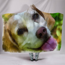 Load image into Gallery viewer, Beagle Dog Watercolor Painting Print Hooded Blanket-Free Shipping