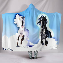 Load image into Gallery viewer, Andalusian horse Print Hooded Blanket-Free Shipping
