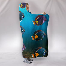 Load image into Gallery viewer, Acanthurus Achilles Fish Print Hooded Blanket-Free Shipping