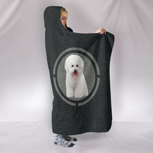 Load image into Gallery viewer, Bichon Frise Dog Print Hooded Blanket-Free Shipping