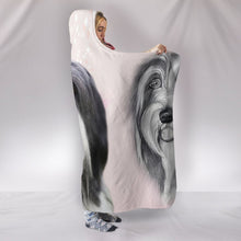 Load image into Gallery viewer, Bearded Collie Print Hooded Blanket-Free Shipping