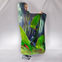 Load image into Gallery viewer, Blue Headed Parrot Print Hooded Blanket-Free Shipping