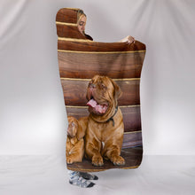 Load image into Gallery viewer, Bordeaux Mastiff Print Hooded Blanket-Free Shipping