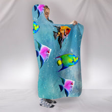 Load image into Gallery viewer, Angel Fish Print Hooded Blanket-Free Shipping