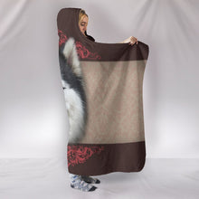Load image into Gallery viewer, Amazing Siberian Husky Face Print Hooded Blanket-Free Shipping