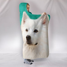 Load image into Gallery viewer, American Eskimo Dog Print Hooded Blanket-Free Shipping