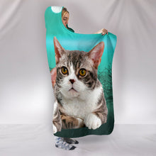 Load image into Gallery viewer, American Wirehair Cat Print Hooded Blanket-Free Shipping