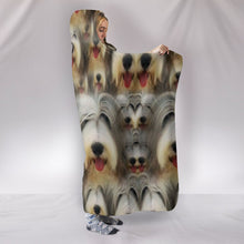 Load image into Gallery viewer, Bearded Collie Dog Lots Print Hooded Blanket-Free Shipping
