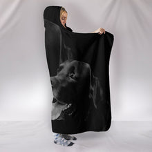 Load image into Gallery viewer, Black Labrador Retriever Print Hooded Blanket-Free Shipping