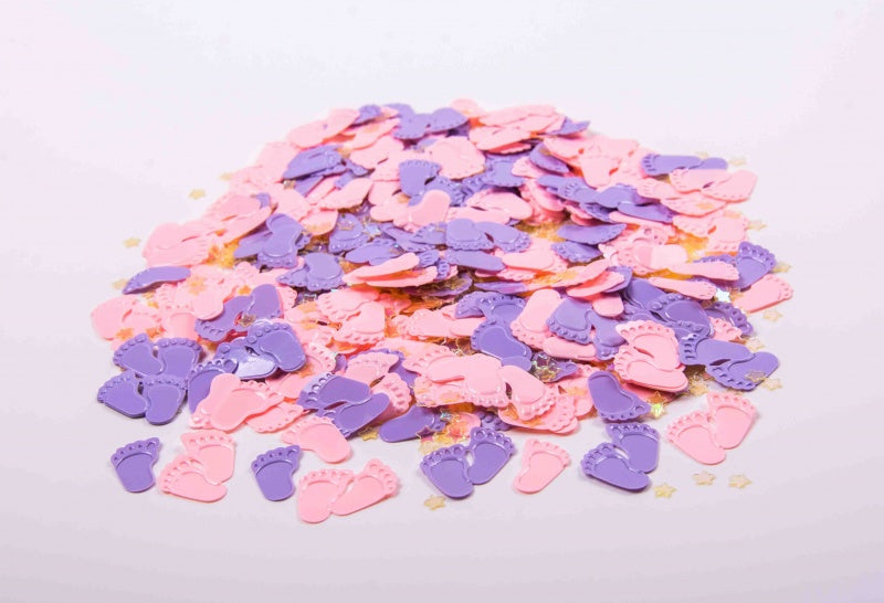 'Baby Feet' Pink Table Confetti