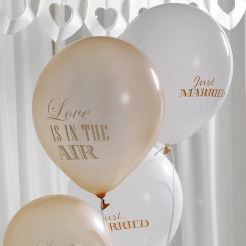 'Chic Boutique' Wedding Balloons - Champagne / Gold